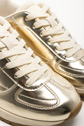 Metallic Retro Trainers Gold (2)