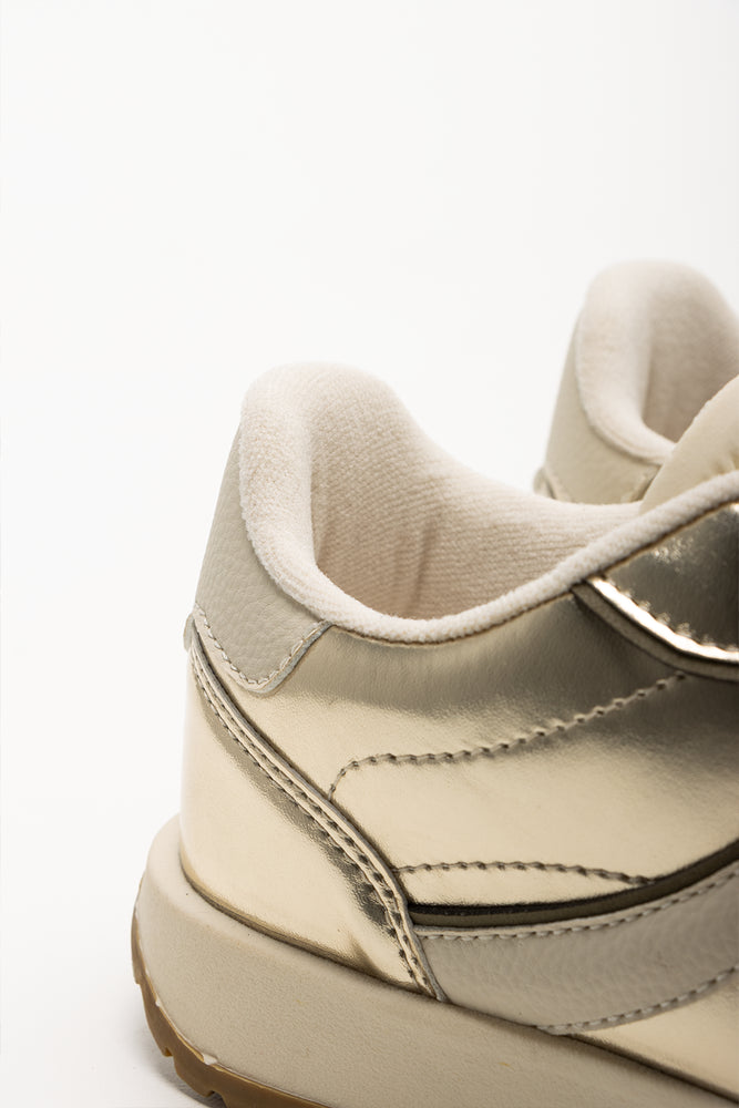 Metallic Retro Trainers Gold (3)