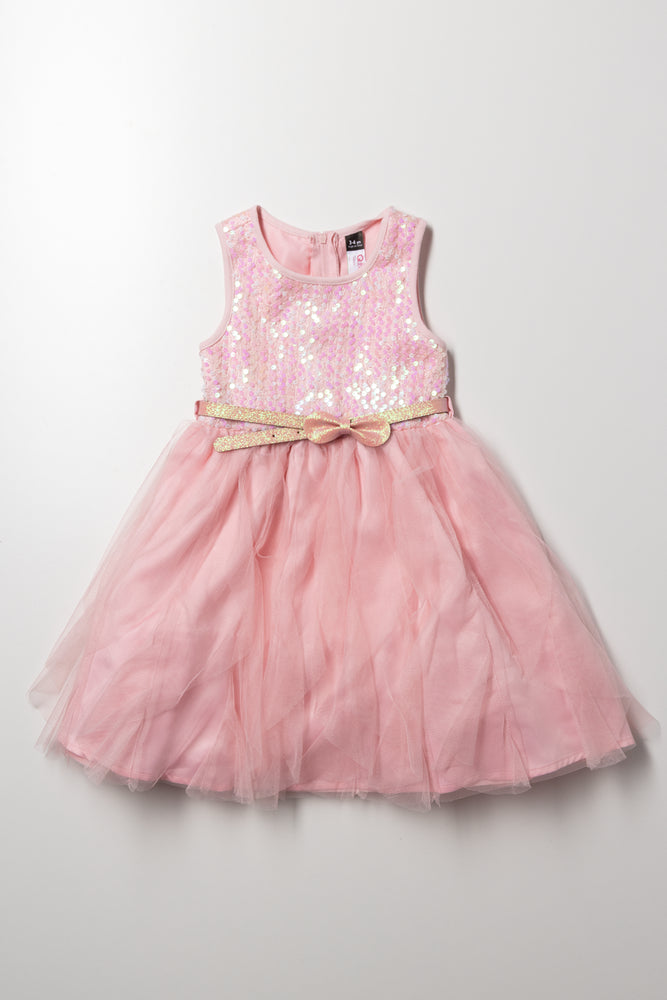 Sequence Mesh Dress Pink