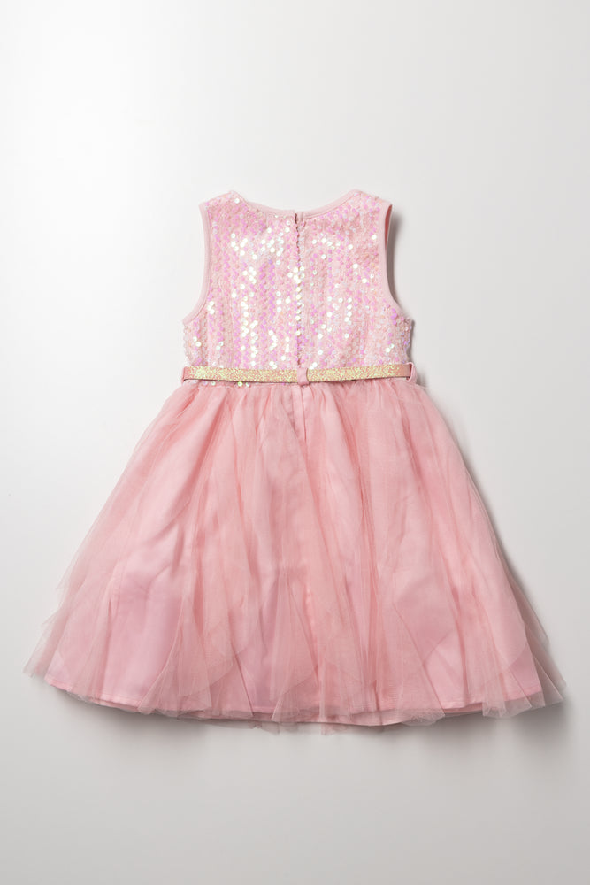 Sequence Mesh Dress Pink (2)