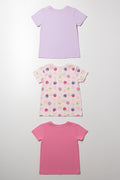 Gabby's Dollhouse 3 Pack T-Shirts Purple And Pink (2)