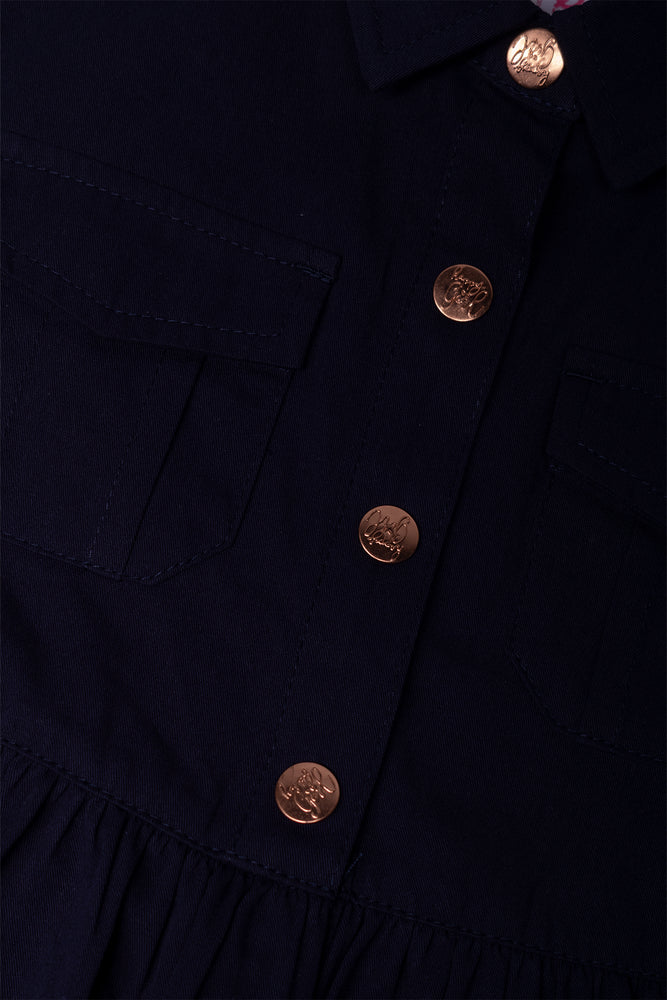 Twill Utility Dress Navy