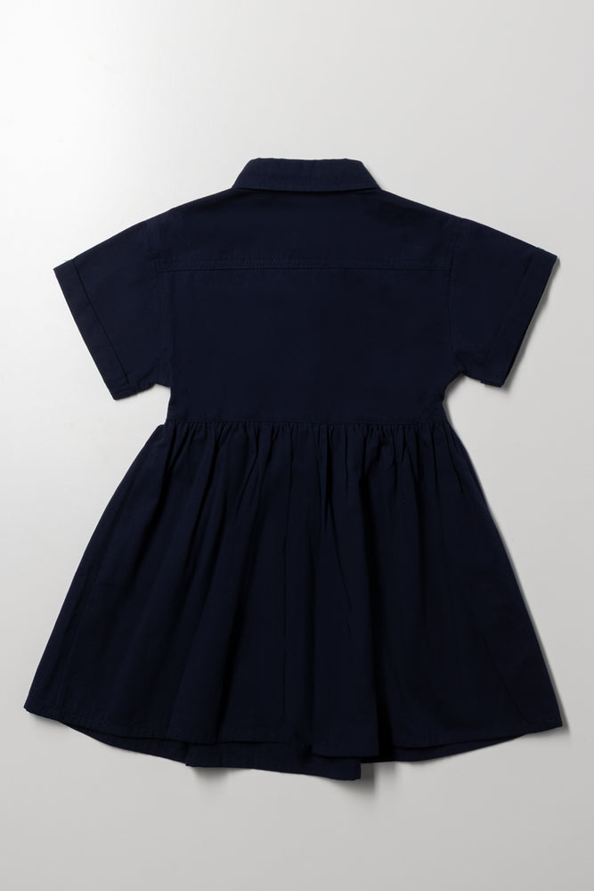 Twill Utility Dress Navy (2)