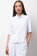 Ballerina Short Sleeve Shirt White