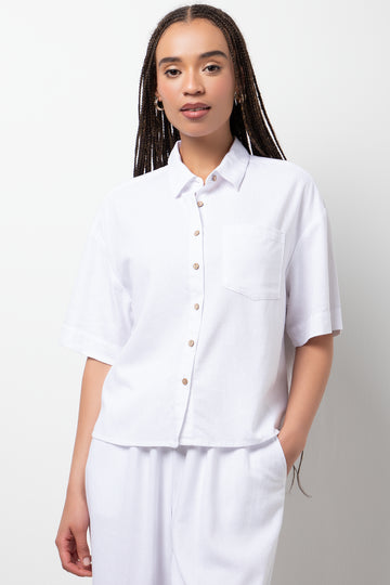 Ballerina Short Sleeve Shirt White