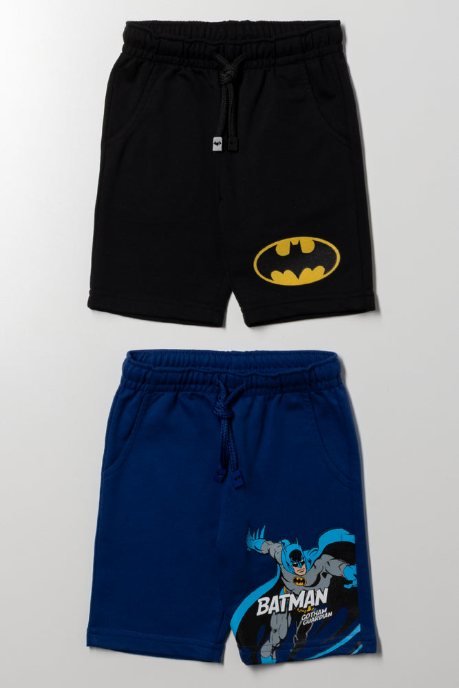 2 Pack Batman Shorts Black & Blue