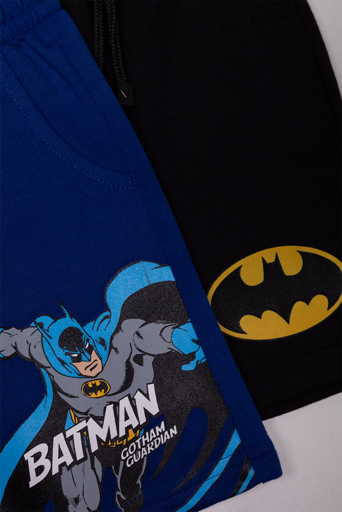 2 Pack Batman Shorts Black & Blue