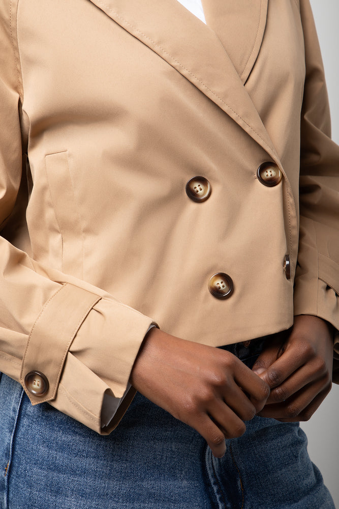 Cropped Trench Jacket Natural (3)