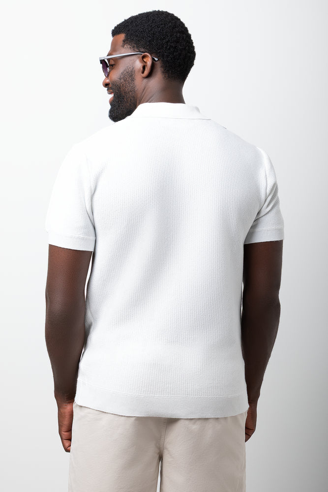 Knit Shirt White And Navy (2)