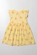 Lemon Print Dress Yellow (1)