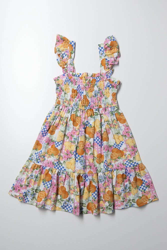 Smocked Bodice Dress Multi