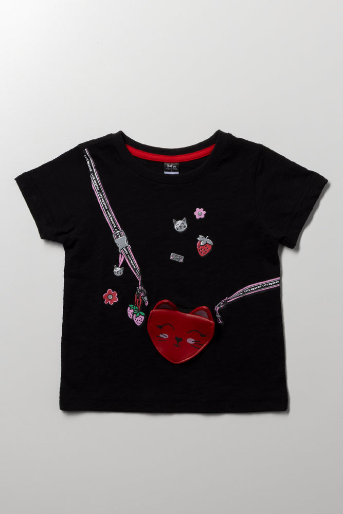Purse Short Sleeve T-Shirt Black