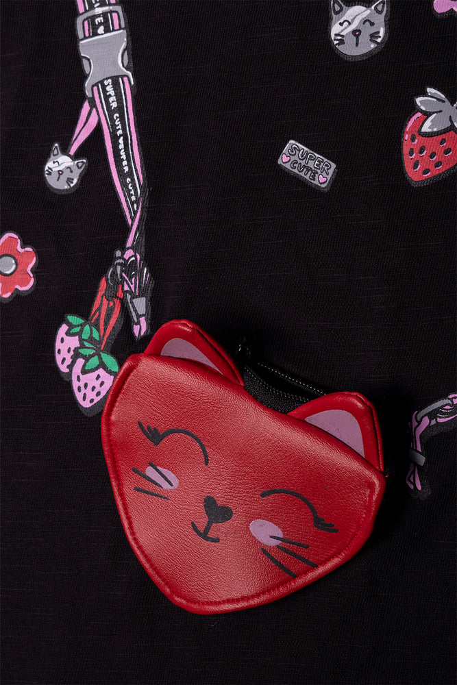 Purse Short Sleeve T-Shirt Black