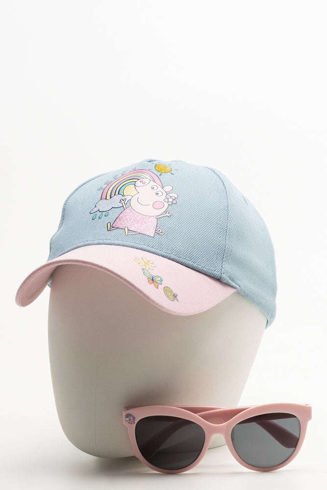 Peppa Pig Cap And Sunglasses Set Pink And Blue