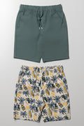 2 Pack Woven Shorts Green