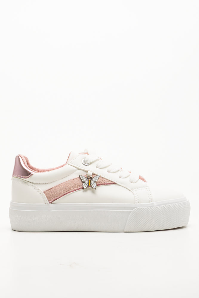Butterfly Charm Sneakers White