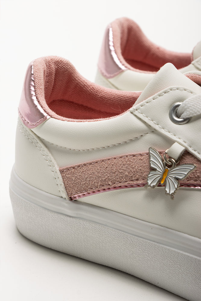 Butterfly Charm Sneakers White (3)