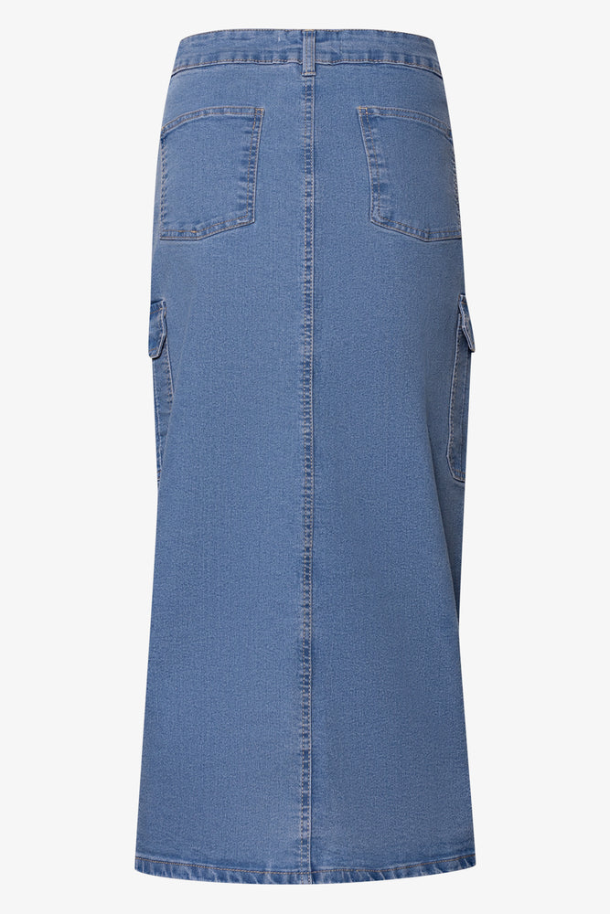 Utility Denim Skirt Blue
