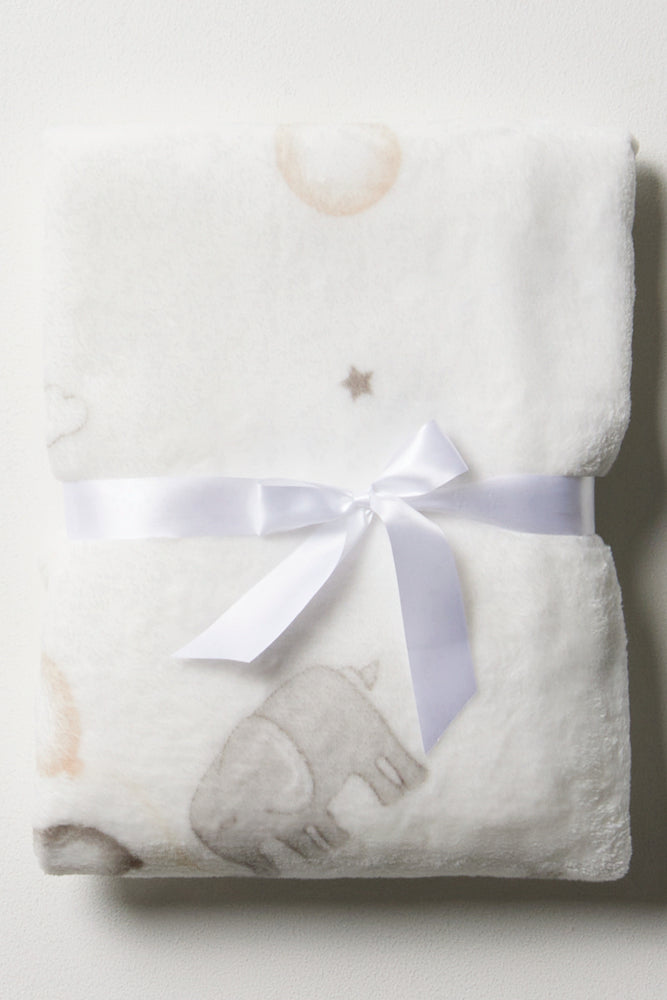Elephant Blanket White