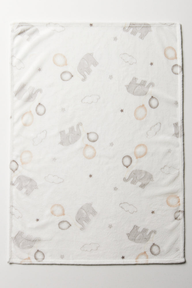 Elephant Blanket White