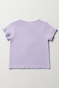 Frozen Frill Sleeve Top Purple (3)