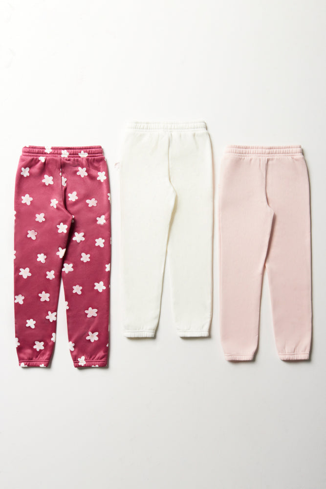 3 Pack Trackpants Pink, Burgundy And Grey (4)