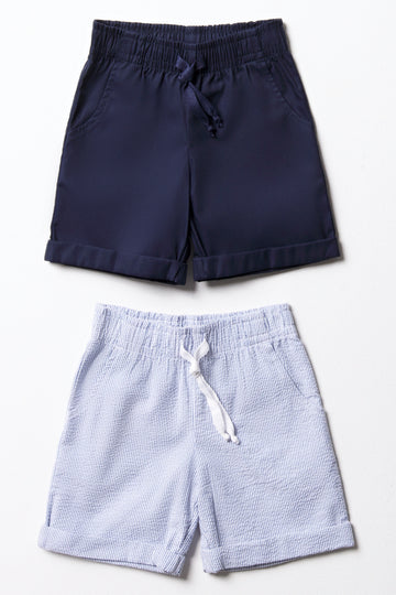 2 Pack Stripe Shorts Navy