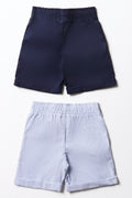 2 Pack Stripe Shorts Navy (2)