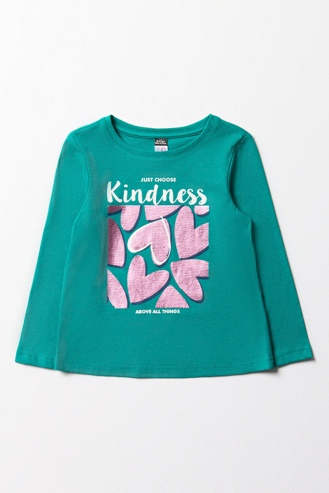 Hearts Long Sleeve T-Shirt Blue