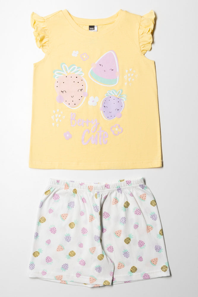 Short Pyjamas Set Yellow