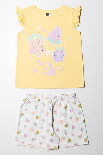 Short Pyjamas Set Yellow
