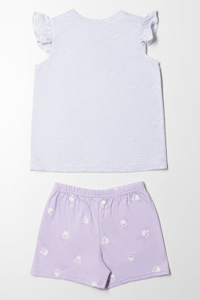 Snug  As A Pug Short Pyjamas Set Grey (3)