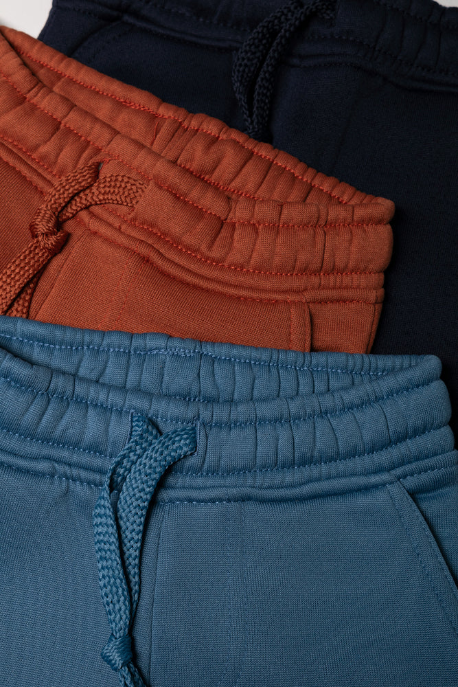 3 Pack Trackpants Black, Brown And Blue