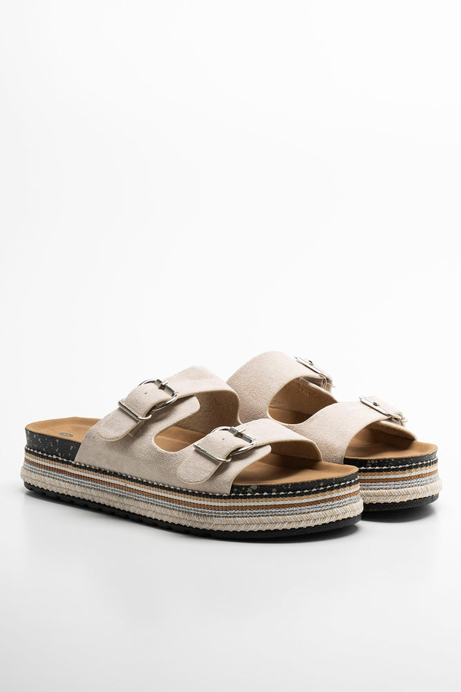 Double Strap Sandals Natural