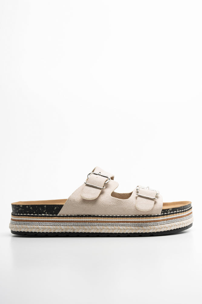 Double Strap Sandals Natural