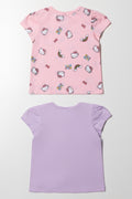 Hello Kitty 2 Pack Short Sleeve T-Shirts Pink And Lilac (2)