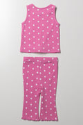 Flare Pants Set Pink (3)