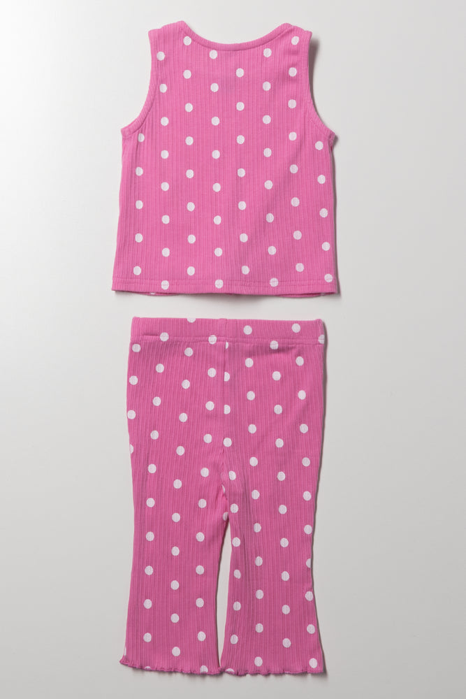 Flare Pants Set Pink (3)