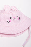 Bunny Polka Dot Hat Pink (1)