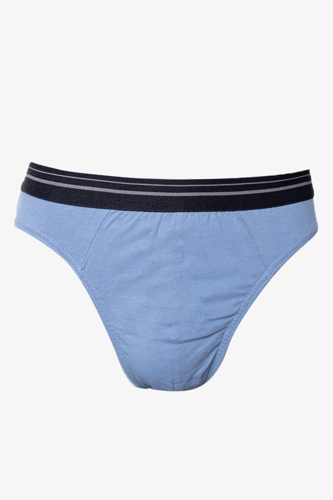 3 Pack Comfort Briefs Blue,Grey & Black (3)