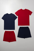 2 Pack Pyjamas Red And Navy (3)