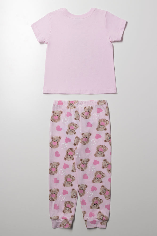 Bearly Awake Pyjamas Pink (3)