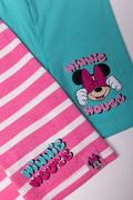 Minnie Mouse 2 Pack Cycle Shorts Blue And Pink (1)