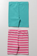 Minnie Mouse 2 Pack Cycle Shorts Blue And Pink (2)