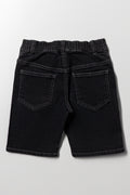 Ripped Denim Shorts Dark Grey (2)