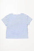 Stripe Dropped Shoulder Boxy T-Shirt Blue (2)