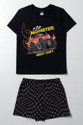 Monster Truck Pyjamas Black