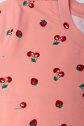 Cherry And Strawberry Print Bodycon Dress Peach (1)