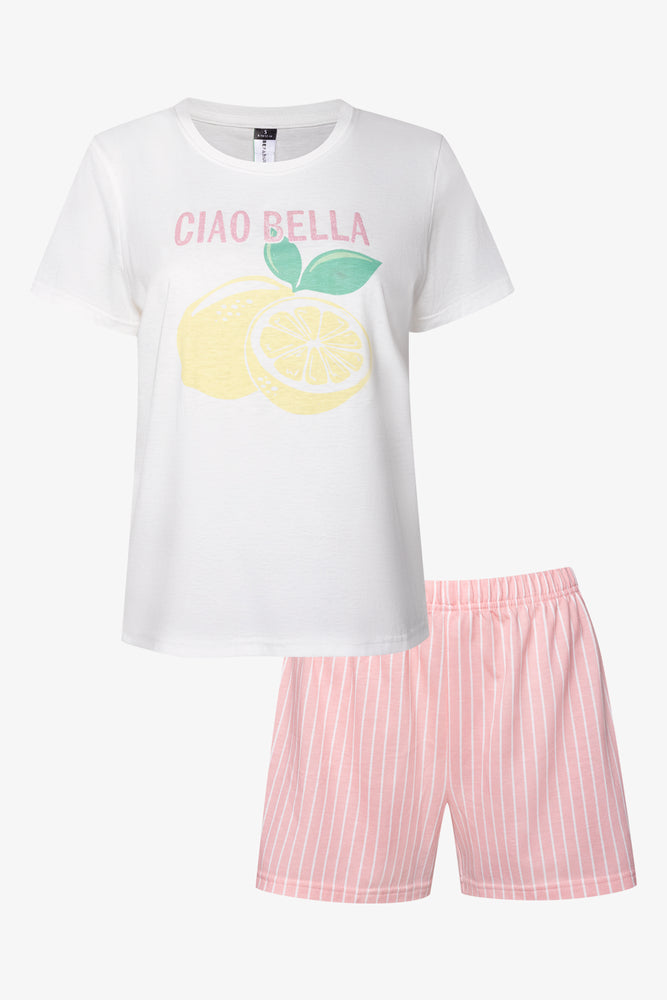Ciao Bella Shorts Pyjama Set Pink