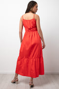 Tiered Maxi Dress Red (2)
